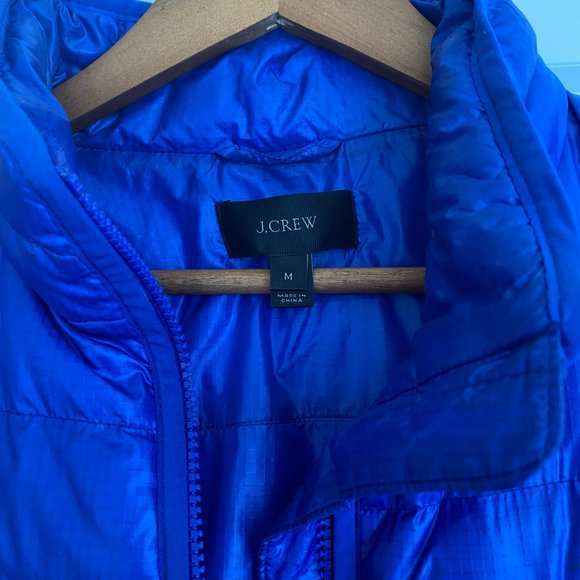 Electric blue J Crew puffer jacket - Picture 2 of 2